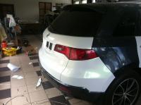Acura - celopřevlek do bílé perleti, 3M plast fólie / průbeh